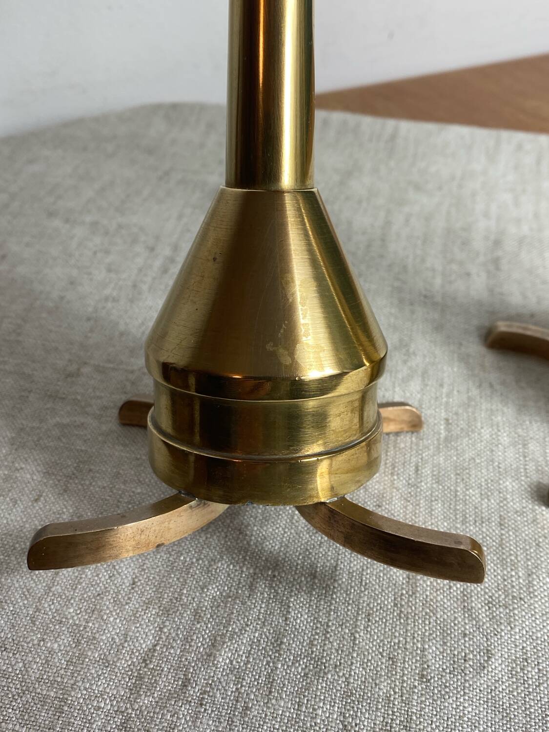 Pair of designer bronze candlesticks