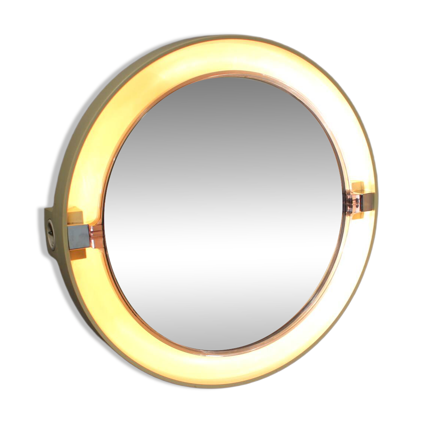 Mid-Century Allibert Illuminated Adjustable Wall Mirror, Germany, 1960s