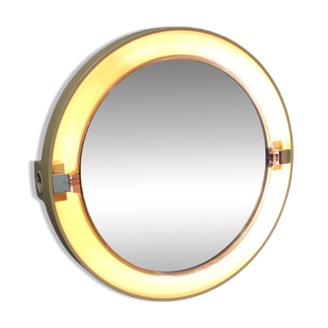 Mid-Century Allibert Illuminated Adjustable Wall Mirror, Germany, 1960s