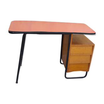 Bureau vintage en forme de haricot en formica