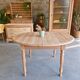 Oval solid cherry wood table with drop leaves + 2 extensions