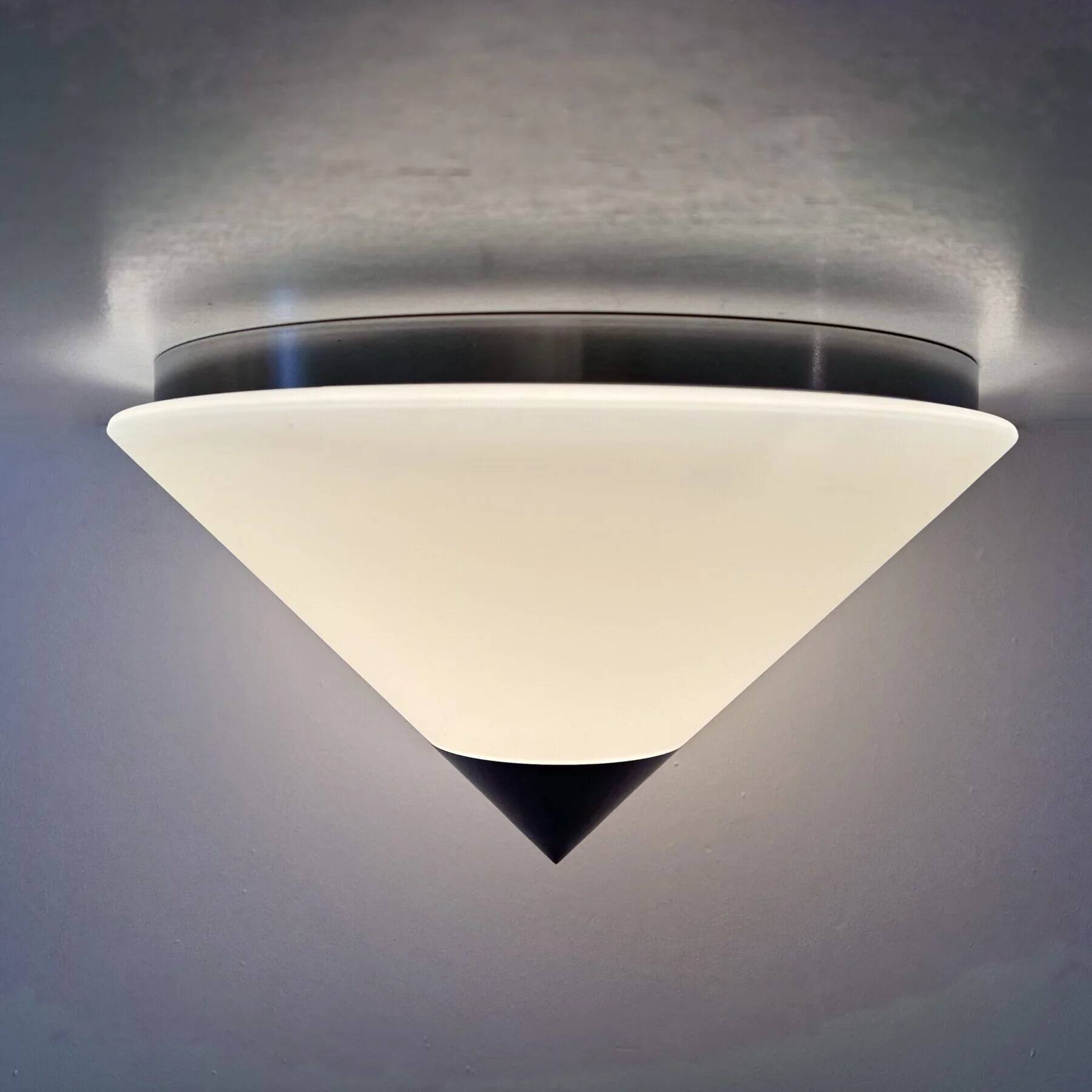 Limburg Glashütte wall ceiling lamp flush mount, 1970s