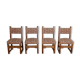 Set of 4 oak chairs, early 20th century monastic style.