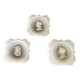 Three alabaster profiles of men, Italy around 1880