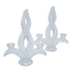 Pair of "Vegetal" candlesticks in solid crystal - Vannes-le-Châtel