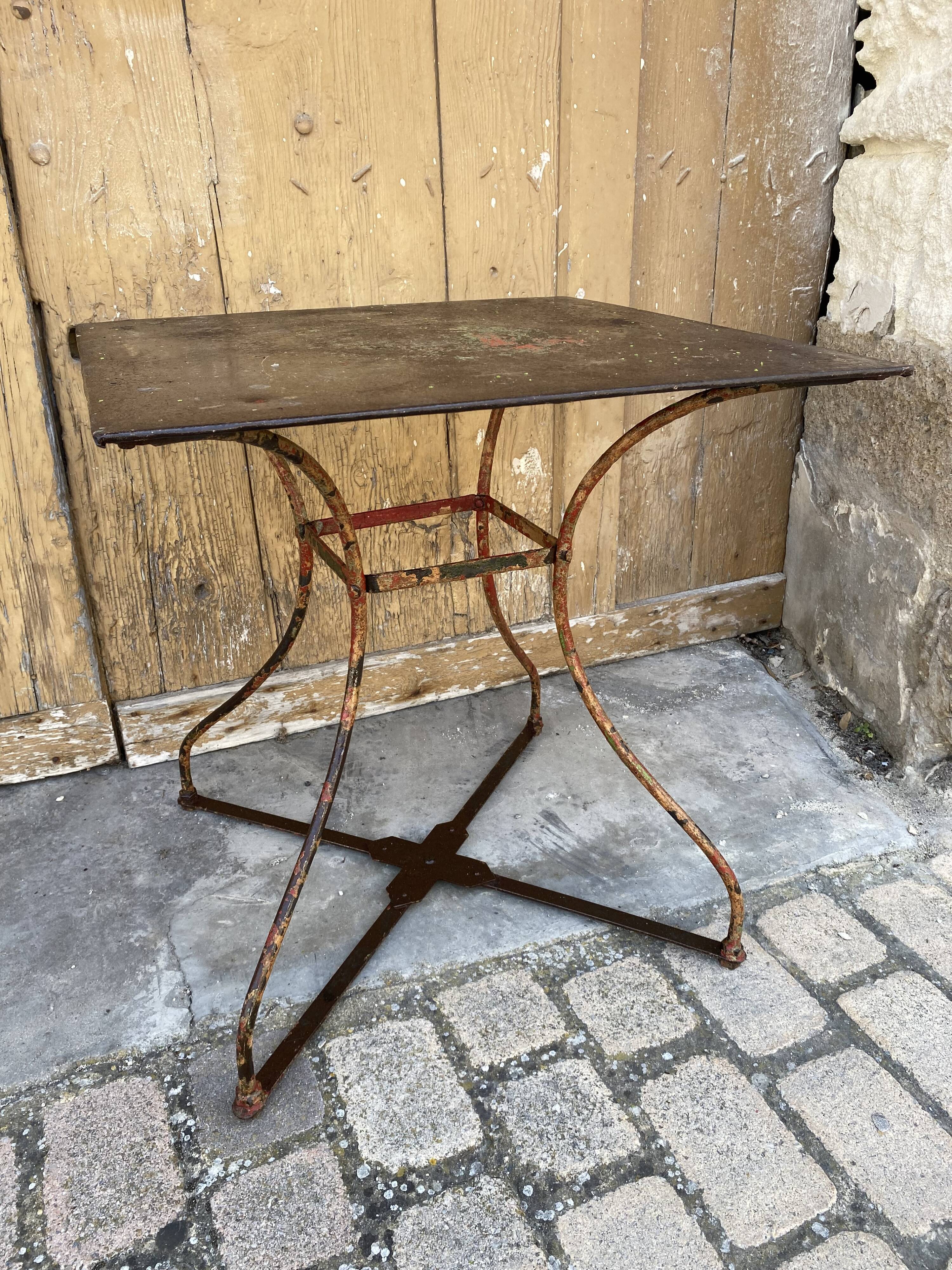 Wrought iron pedestal table
