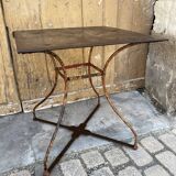 Wrought iron pedestal table
