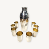 Cocktail shaker Undulations Christofle Gallia 1935 by Luc Lanel