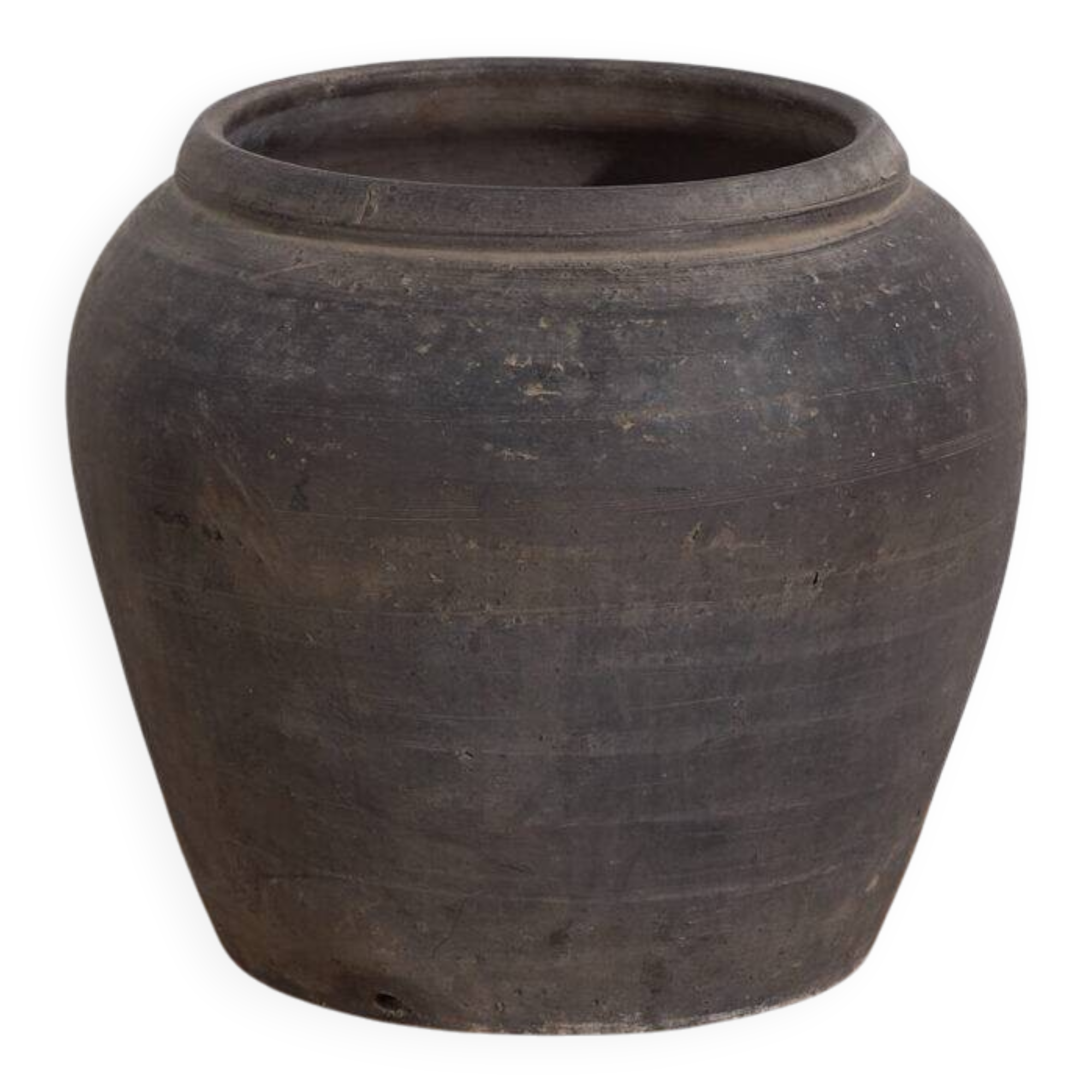 Antique grey ceramic vase (c.1900) #12