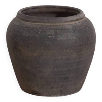 Antique grey ceramic vase (c.1900) #12