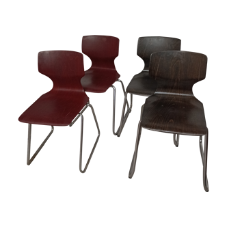Lot 4 chaises Pagwood Flototto