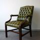 Chesterfield Gainsborough armchair, George III style.