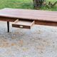 Oak farmhouse table nineteenth century feet spindles 2 drawers 199cm