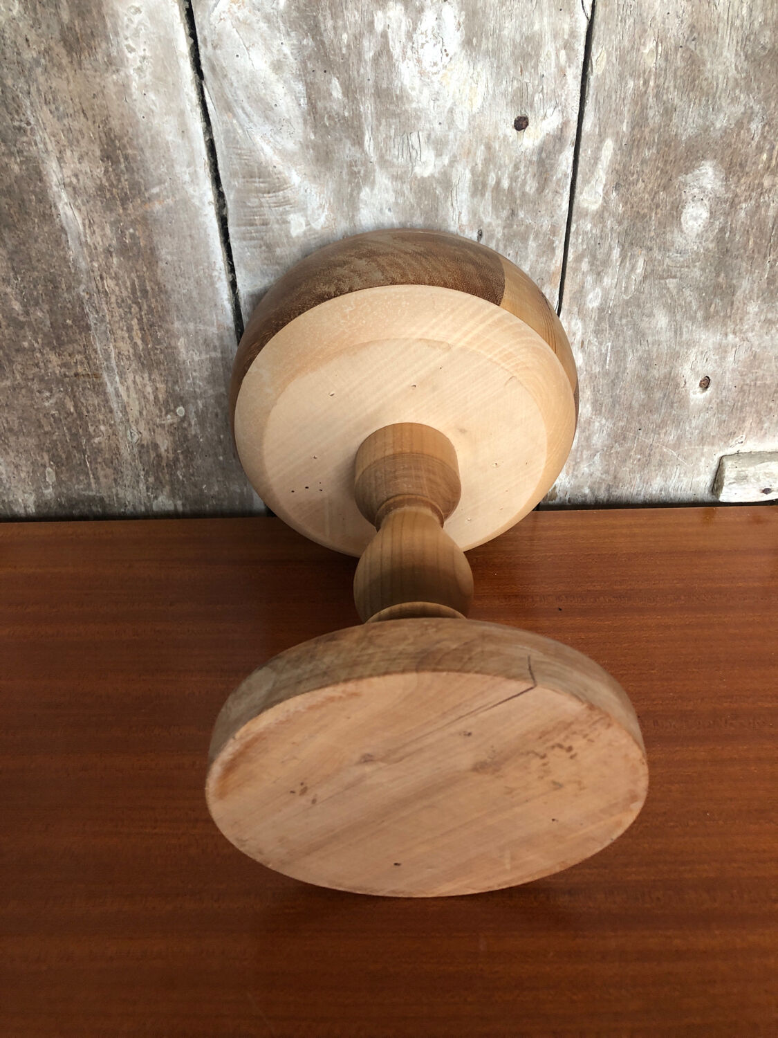 Old turned wood cutting