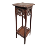 Breton saddle in solid wood with spindle decoration
