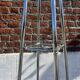 Large vintage chrome metal coat rack, Tubax style.