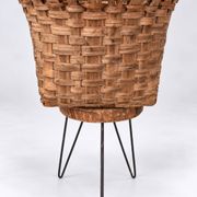 Large antique woven wooden basket – Artisan basketry
