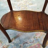 Louis xv louis xvi transitional style pedestal table in walnut marquetry