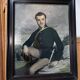 French school early 20th century, Portrait of a hunter, oil on canvas signed