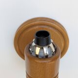 Pair of pine and opaline wall lights