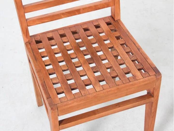 Paire de chaises caillebotis modèle 103, 1941, René Gabriel