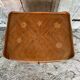 Antique Nightstand Louis XV Style Inlay Wood 3 Drawers Wine