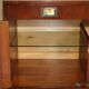 Mahogany buffet by Greaves & Thomas 1966 with brass military handles.