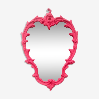 Baroque mirror restyled coral