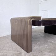 Art Deco coffee table in lacquer and brass