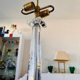 Paire de Lampes Chapman en Bronze et Cristal
