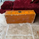 Painted wooden chest