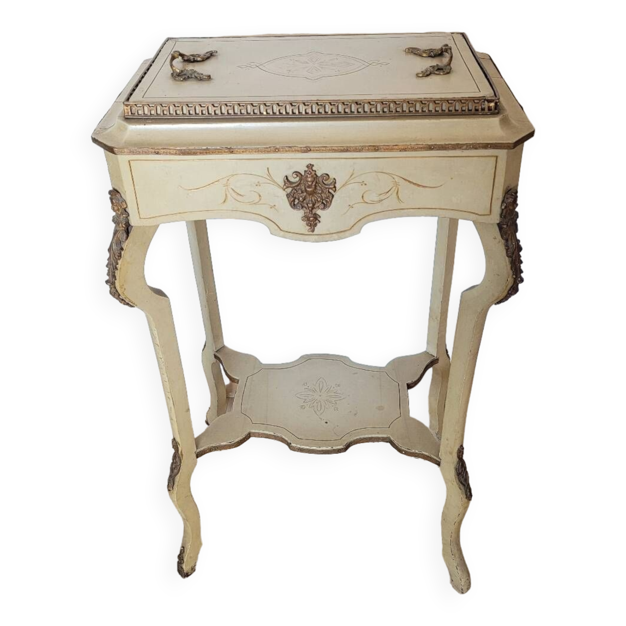 19th century lacquered wood work table