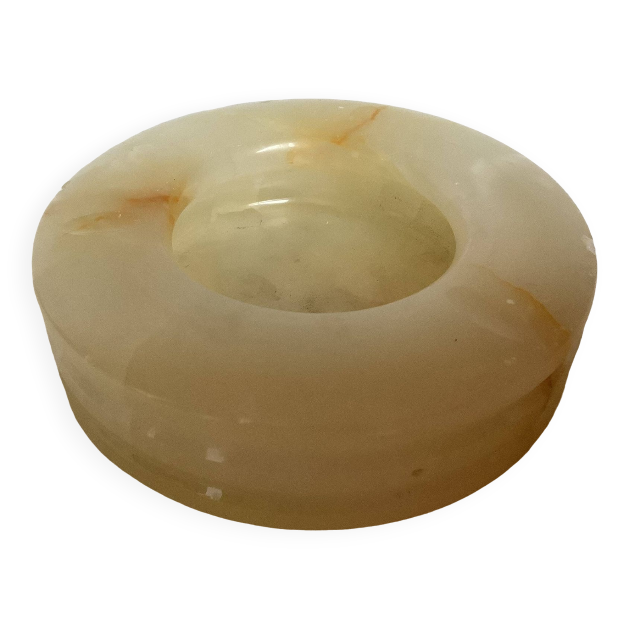 Cendrier rond en albâtre