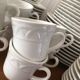 Dish set 60 pieces in white earthenware Italy Quadrifoglio