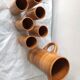 Ensemble de 6 verres en grès et carafe