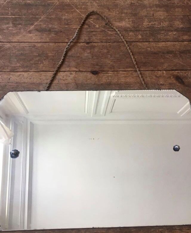 Barbier style mirror to hang - 45x30cm