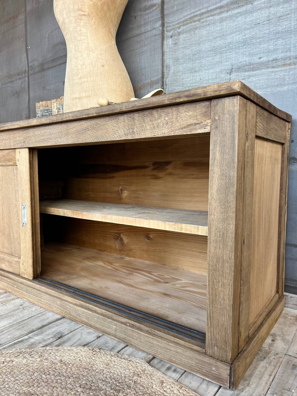 Low cabinet with sliding doors