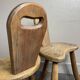Pair of solid wood farmhouse stools