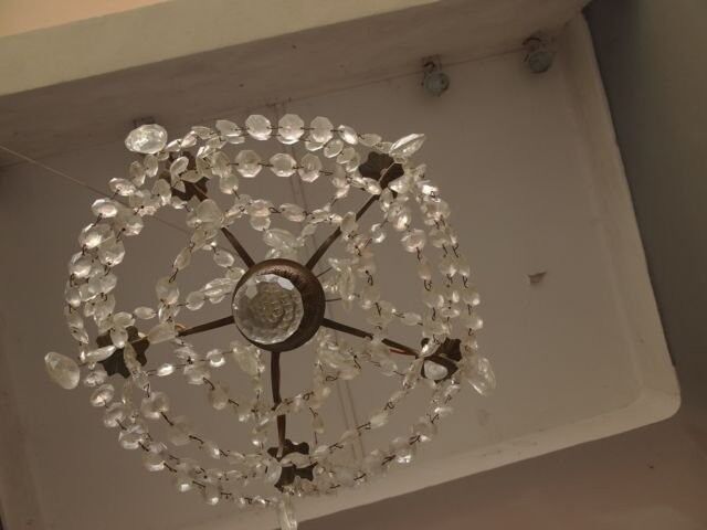 Chandelier pendants and garlands to 6 lights around 1900