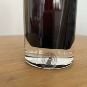 Large contemporary ruby red glass vase