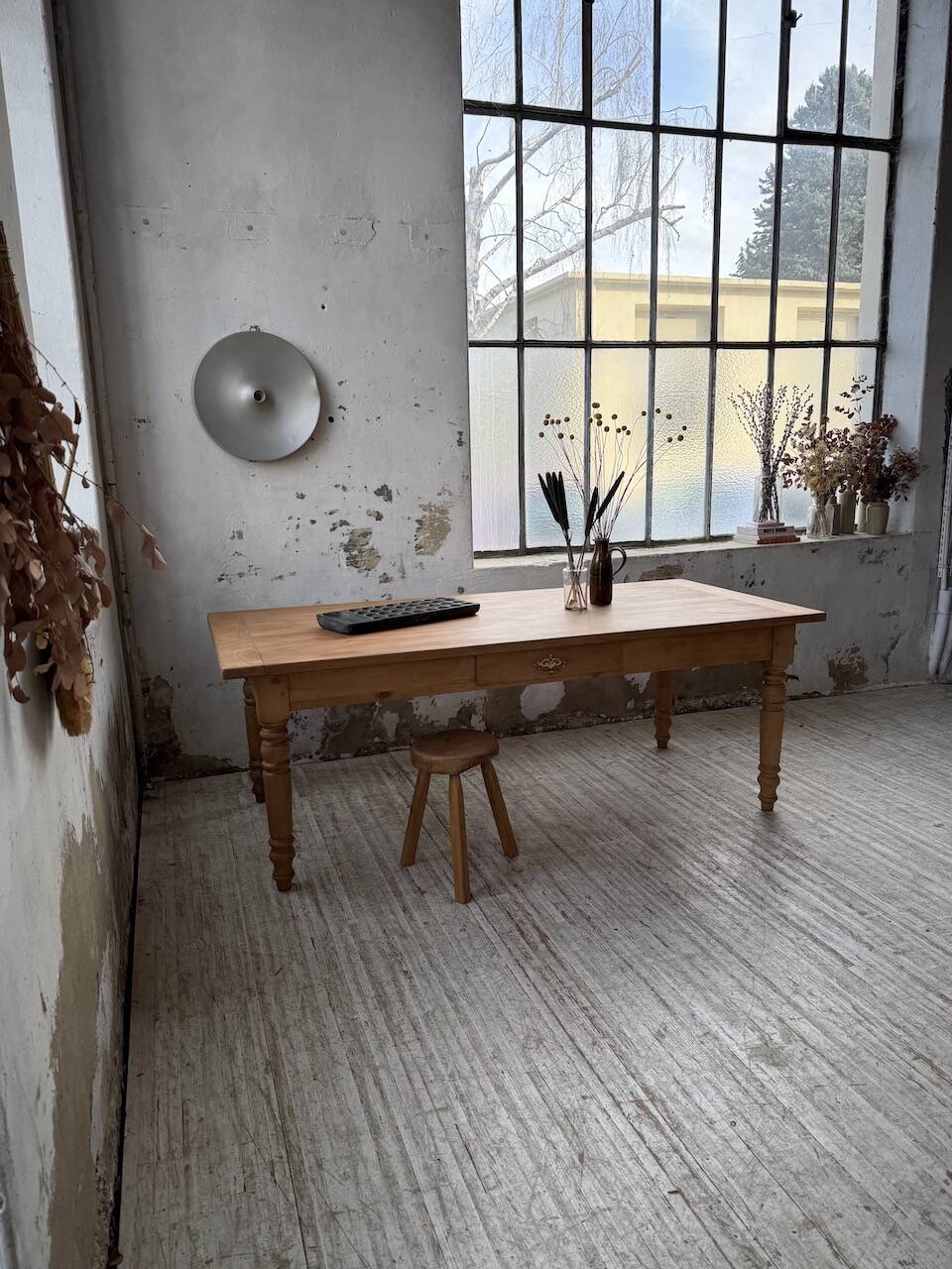 Table de ferme en merisier