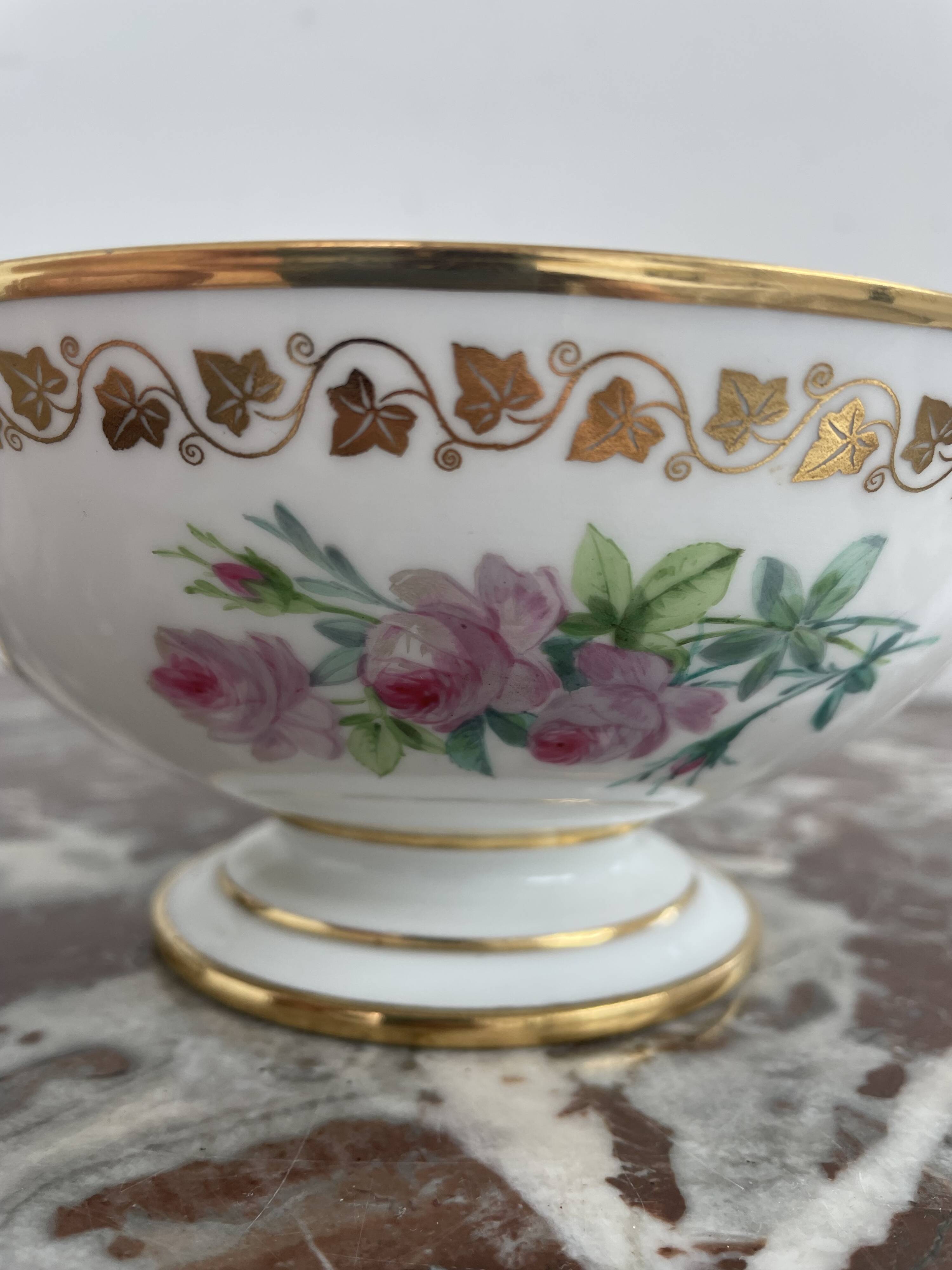 Antique, bezel, Sèvres porcelain, Royal Manufacture, 19th century, Louis-Philippe period