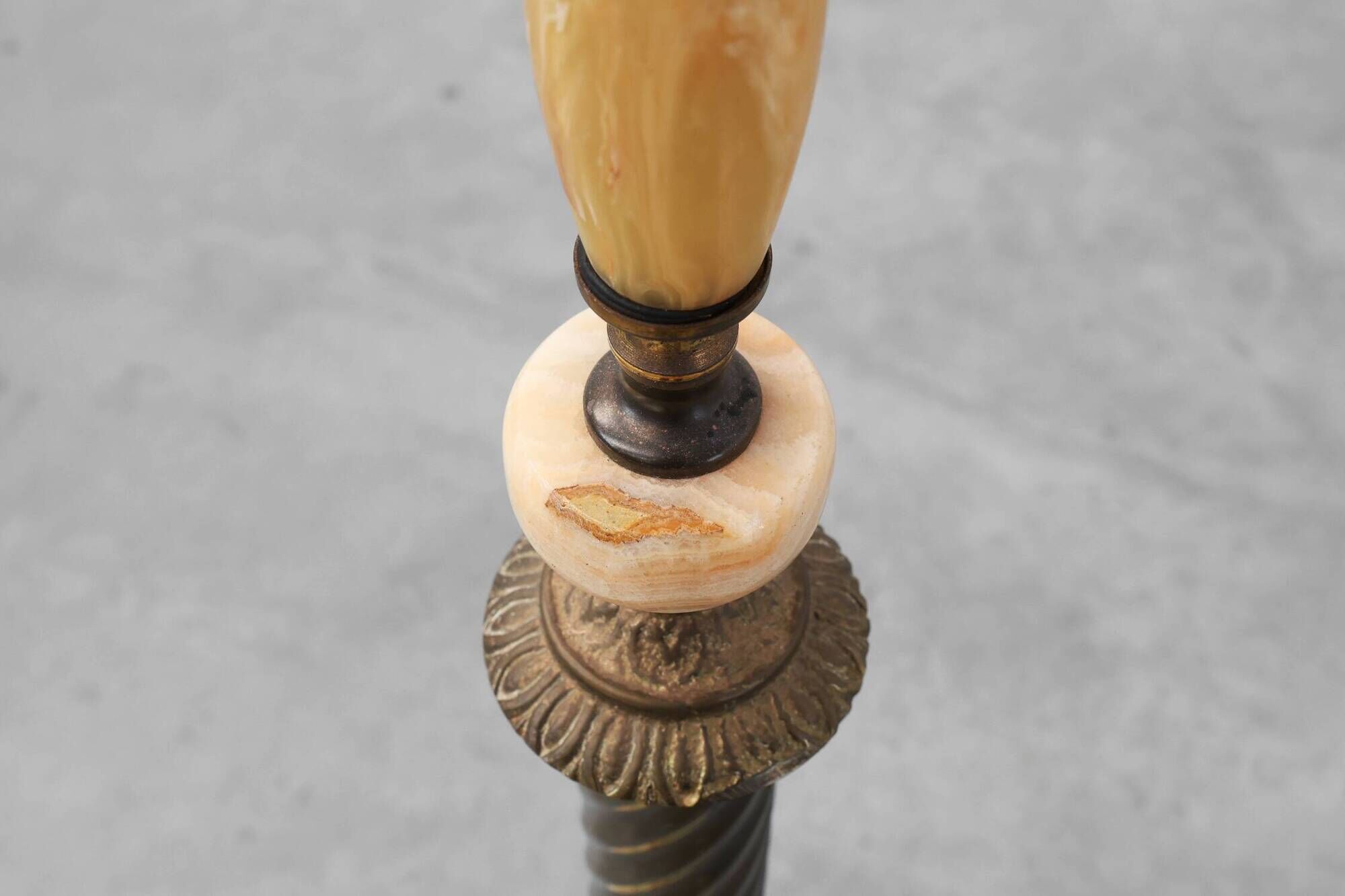 Napoleon III style copper and onyx marble coat stand, France, early 20th ce