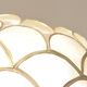 Lampadaire floral laiton & nacre 1970s