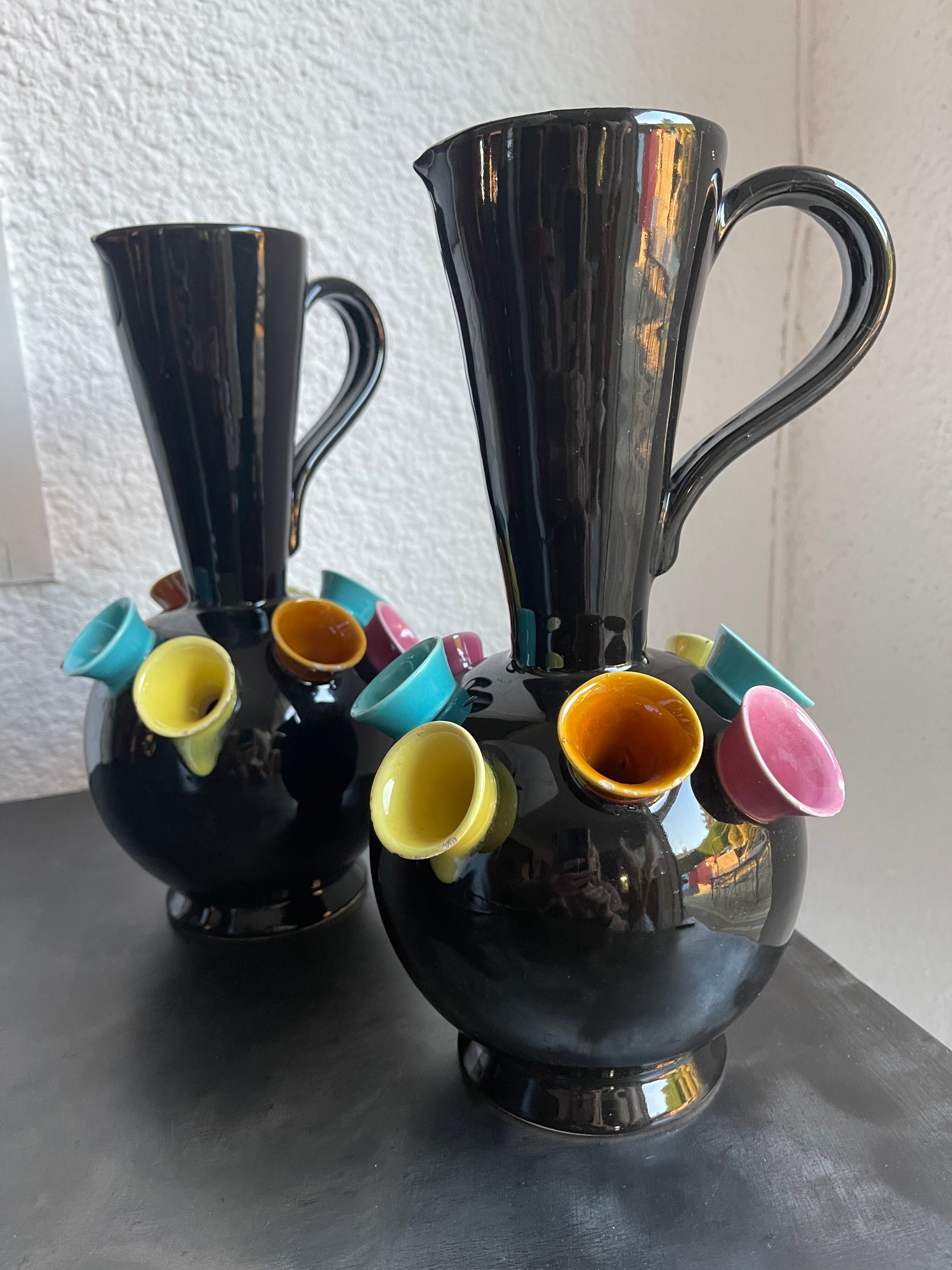 Pair of vintage Ray Camart Vallauris vases 50/60