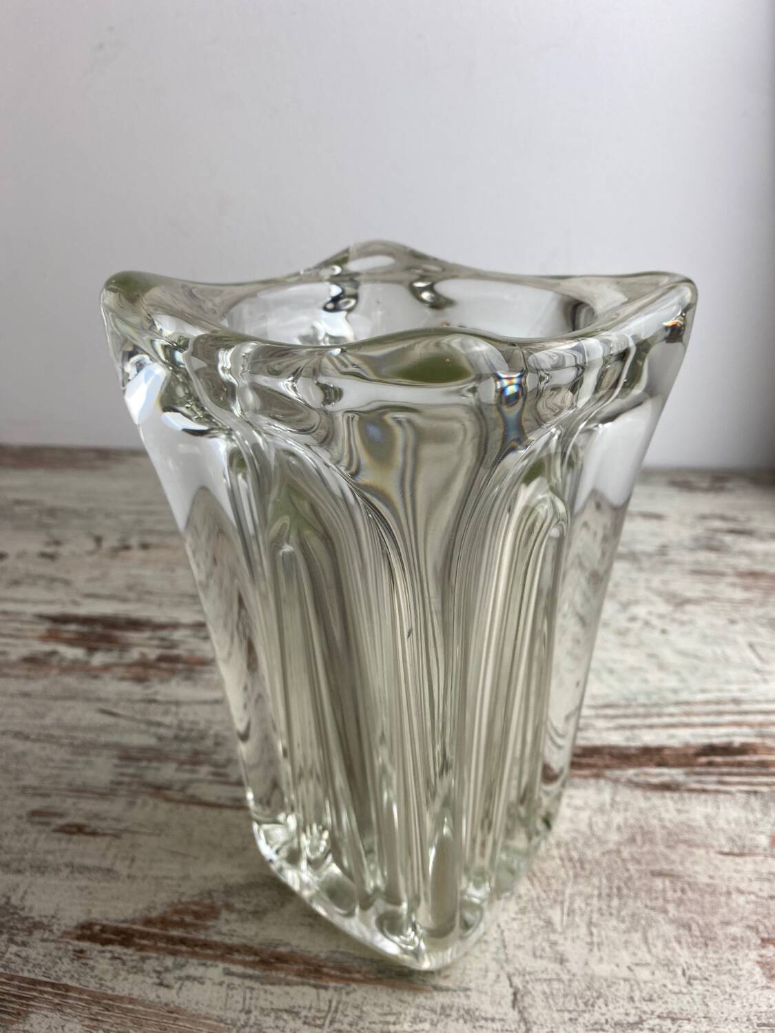 Molded glass vase