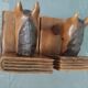 Wooden horse bookends