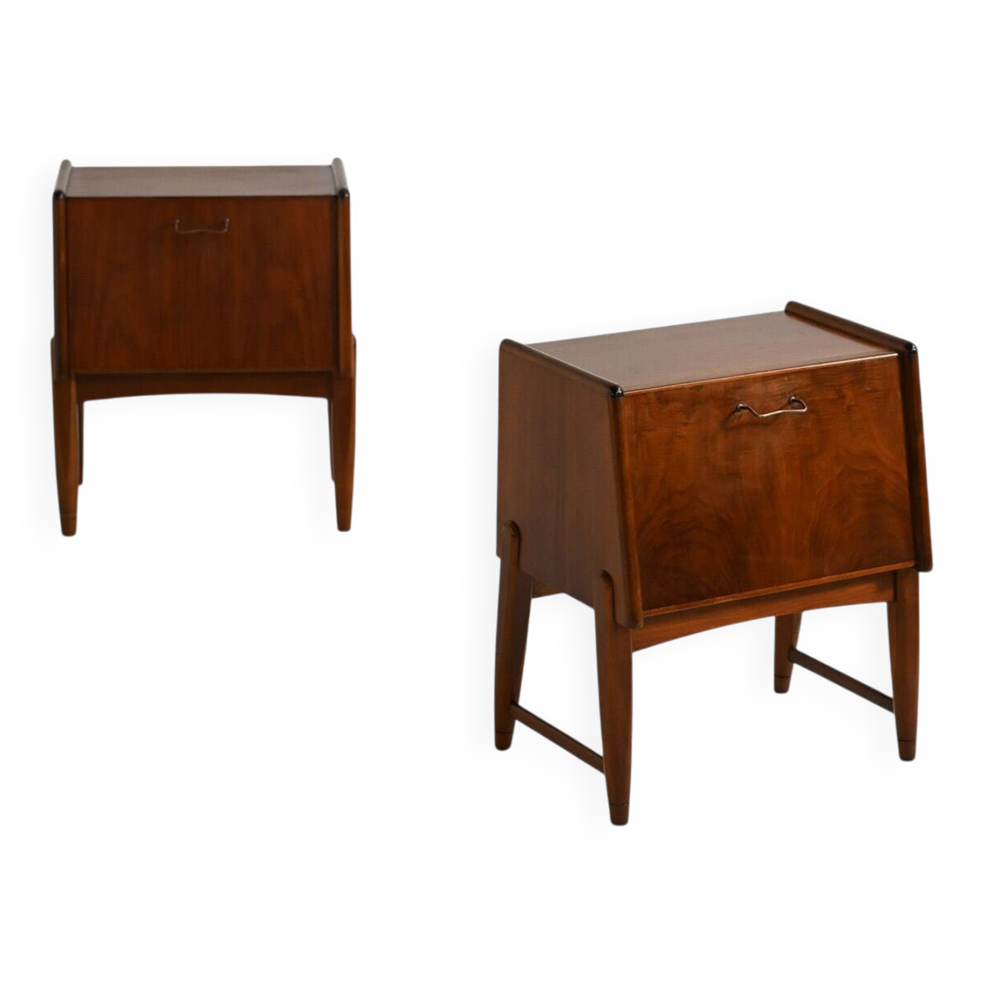 Tables de chevet en teck par A. Chr. Laursen, Danemark, années 1950.