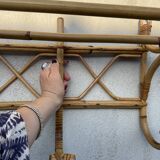 Rattan coat rack