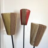 Lampadaire à 3 bras tripode vintage années 50/60